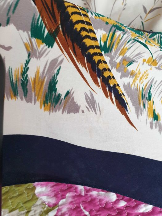 Esarfa matase naturala print vanatoresc