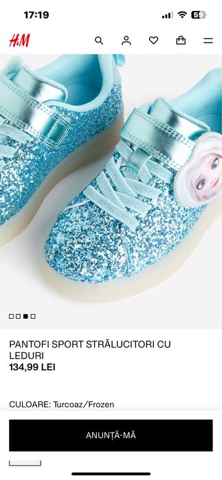 Pantofi  sport stralucitori cu leduri Elsa