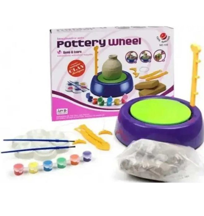 Детский гончарный набор с глиной для творчества для лепки