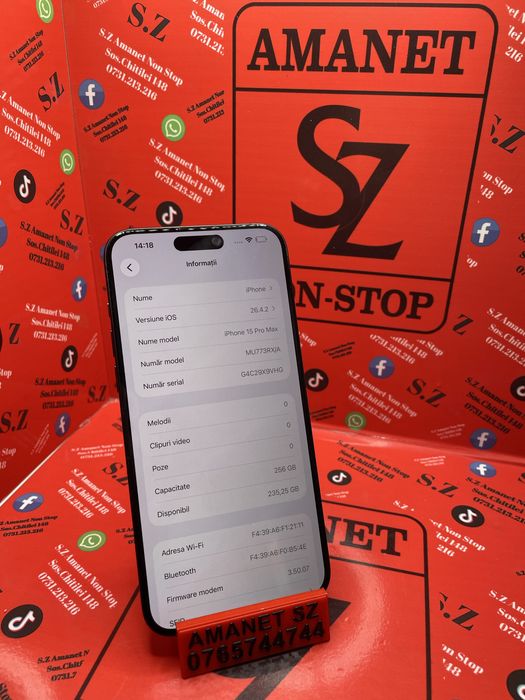 Iphone 15 Pro Max 89% Baterie Amanet SZ Non Stop