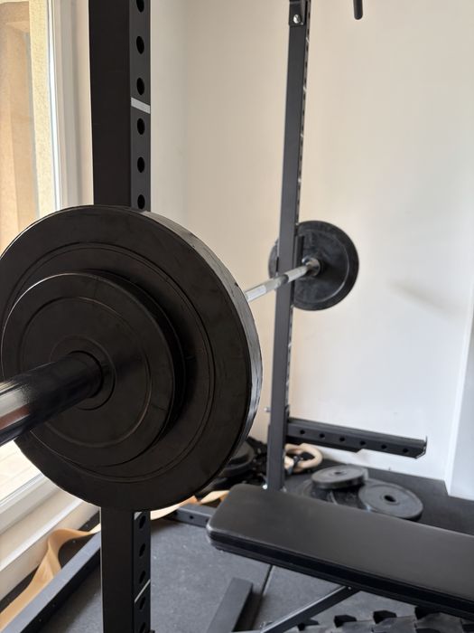 Професионален Домашен Фитес/ Home Gym / ATX Half Rack + 135 кг дискове + лежанка + лост