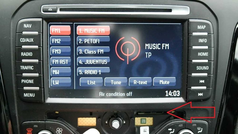 Card cu hartile de navigație pentru sistemul MCA FORD