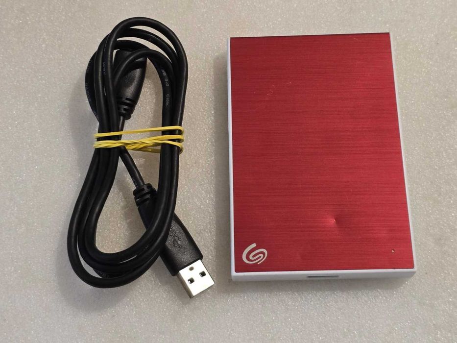 Hard Disk extern SEAGATE 2TB, USB 3.0, metalic 2.5", rosu -teste reale