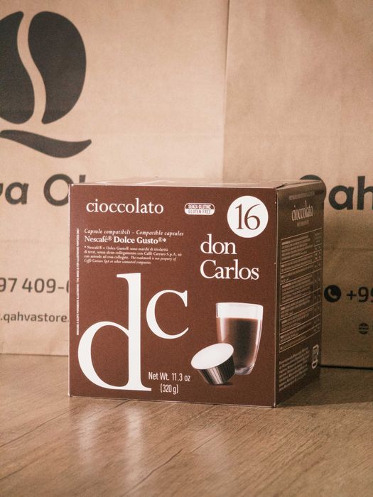 Кофе в капсулах "Don Carlos" для Dolce Gusto. Kofe kapsulali D/G uchun