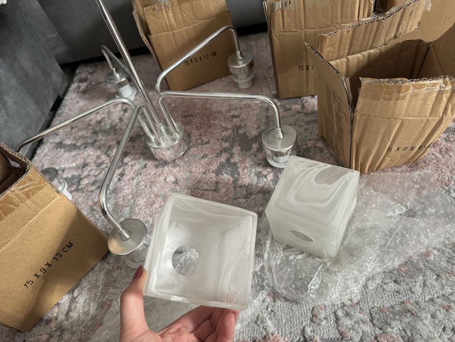 Aplica tavan cu accesorii sticla