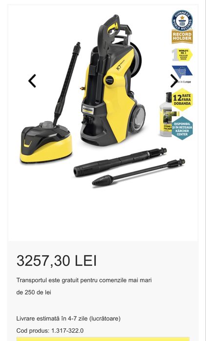 Karcher K7 Premium - pret fix (Cod produs: 1.317-322.0 )