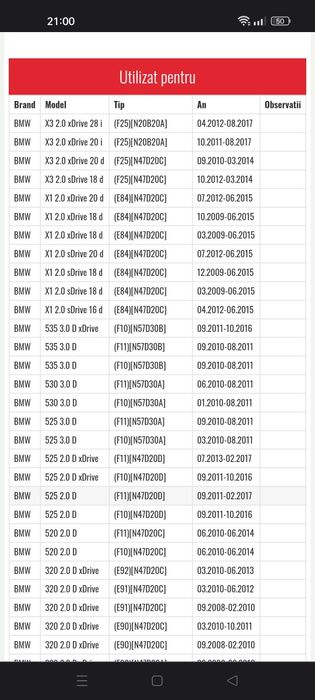 Alternator BMW 5 F10/ F11,X1, X3, E90, seria3, seria 5 RECONDIȚIONAT