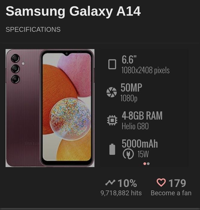 Samsung A14 Display nou GARANȚIE
