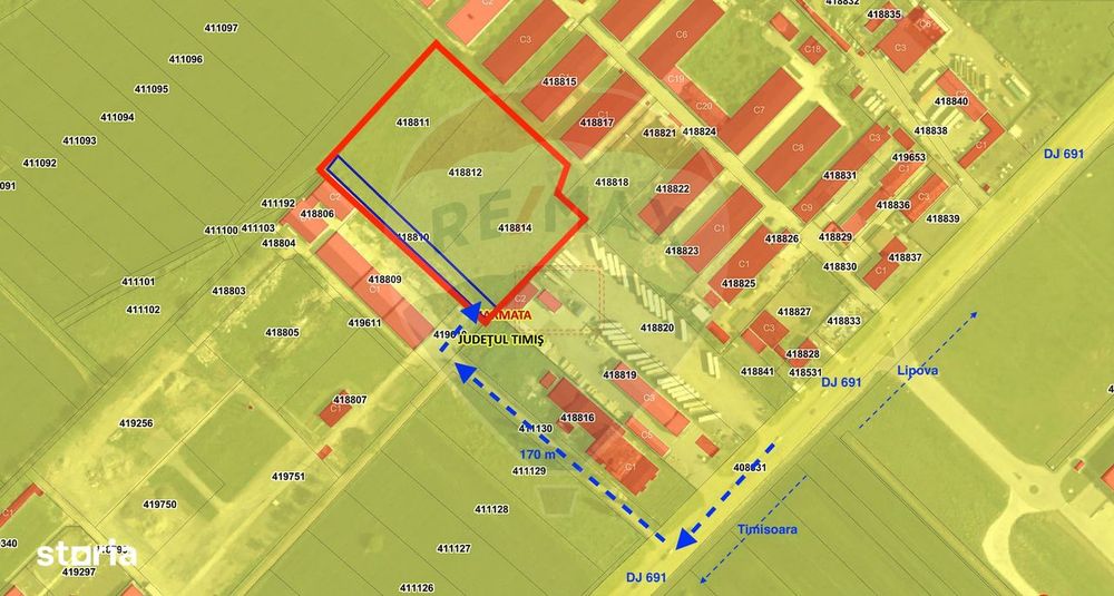 Teren industrial/logistic de vânzare 13,933mp Giarmata / DJ691 KM9