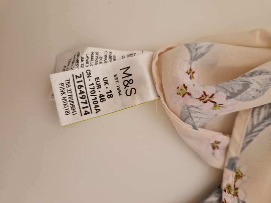 Bluza dama, maneca lunga, poliester, Marks&Spencer, marime 18 (46)