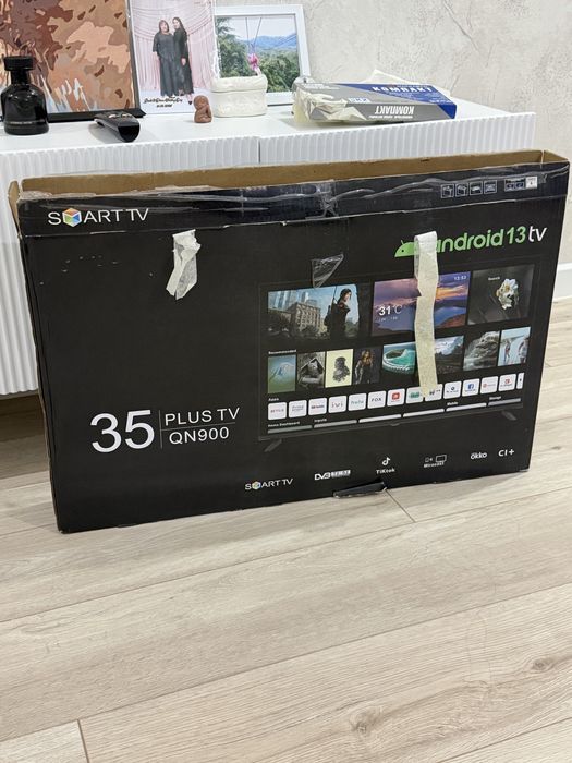 Smart TV 32” Android 13 | почти новый | коробка + крепление