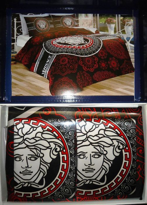 Set lenjerie lux pat dublu matrimonial 6 piese bumbac satinat Home