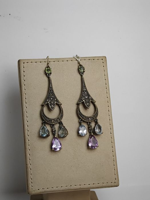 Уникални обеци злато и сребро