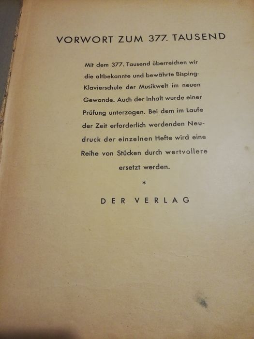 Стар немски учебник по пиано  1900