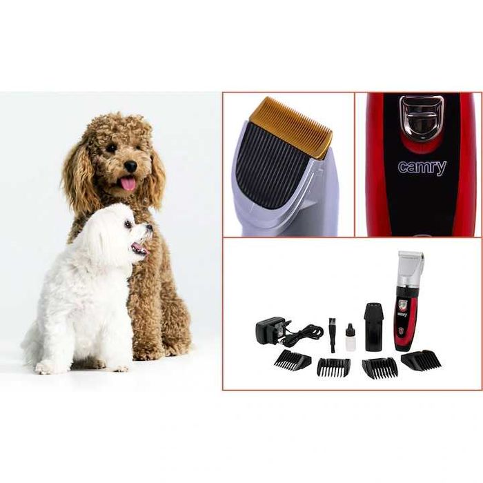 Masina de tuns pentru animale Camry CR 2821, cap titan, lame ceramice