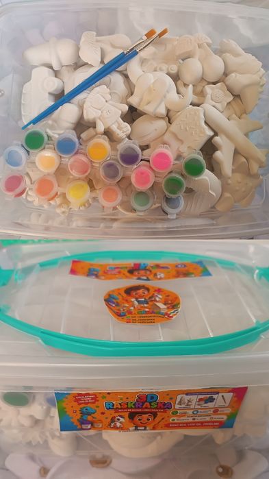 Gipsdan tayyorlangan 3d raskraskalar