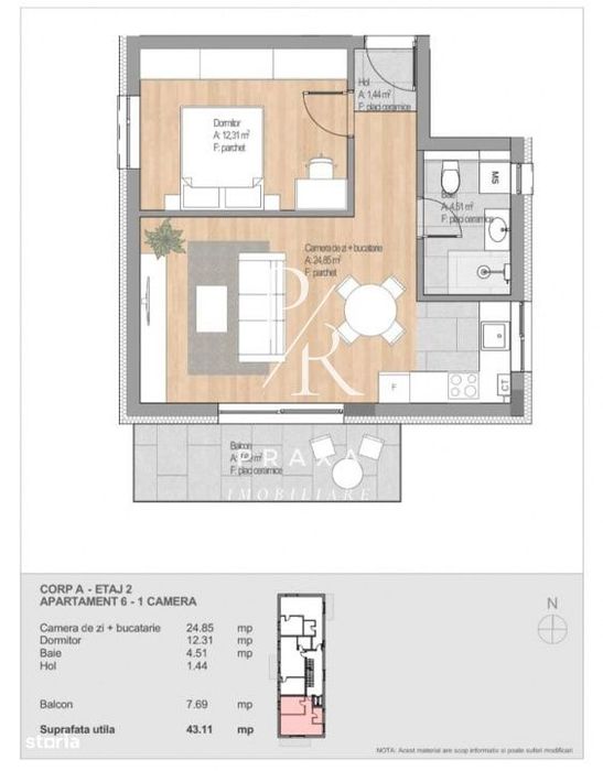 Apartament 2 camere, complex rezidential nou LIFT, finisat, parcare,st
