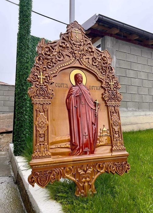 Икони - Дърворезба връху масивна дървесина, Алуминий, Мрамор !