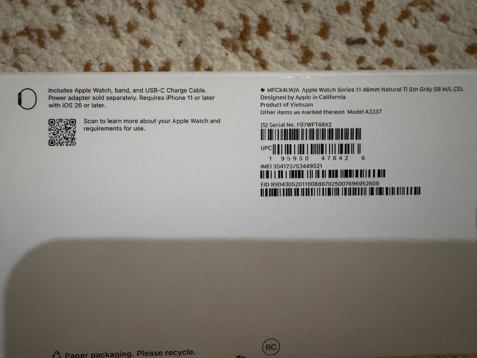 Apple Watch 11 Series 46mm Natural Titanium