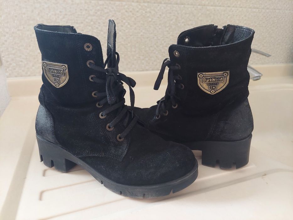 Дамски боти естествен велур