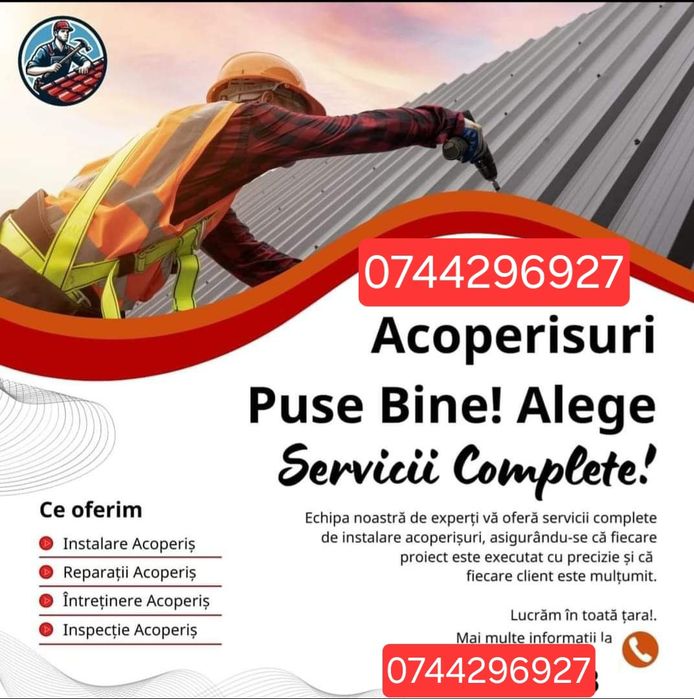 Executam acoperisuri Mansardari dulgherie Reparatii Acoperisuri