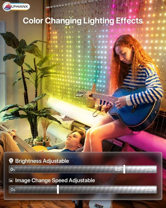 Светлина завеса с Wifi 540LEDs 1.50 x 2 м - програмируема Lphianx