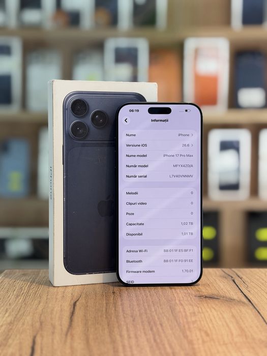iPhone 17 Pro Max 1Tb Blue/Baterie97%/Garantie 12 luni @atsgsm.ro
