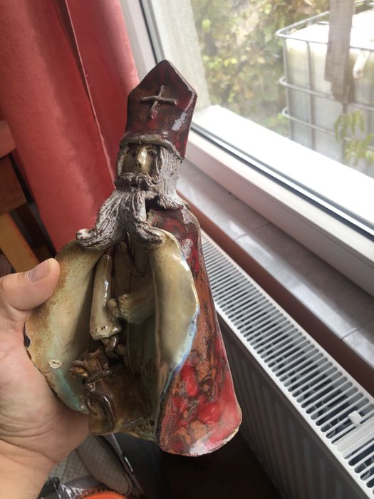 Mos Nicolae figurina ceramica hand made