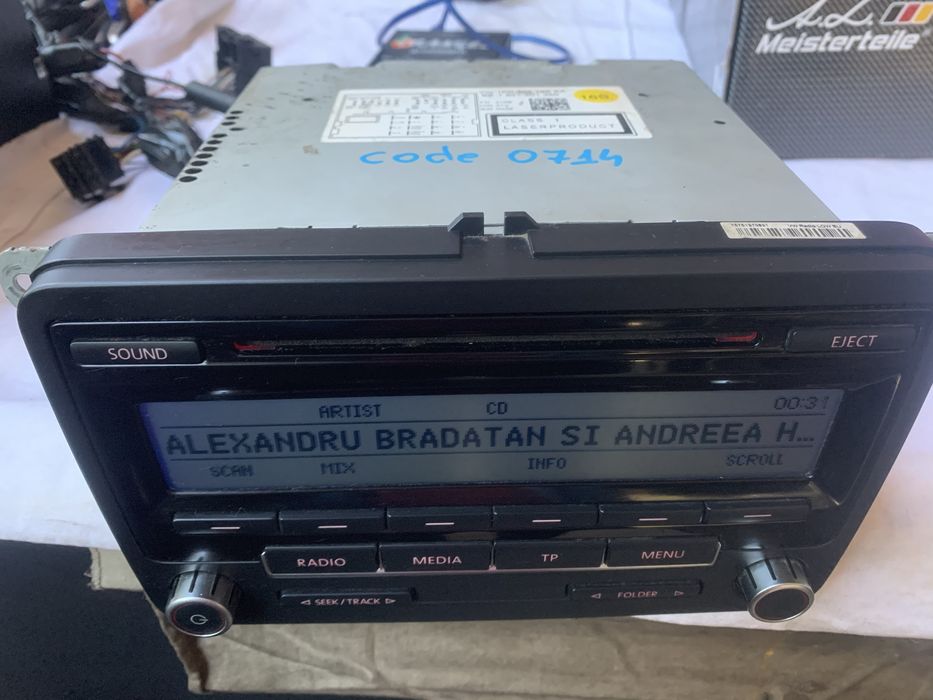 Radio cd, Mp3,AUX,Bluetouth RCD 310 Volkswagen, Skoda