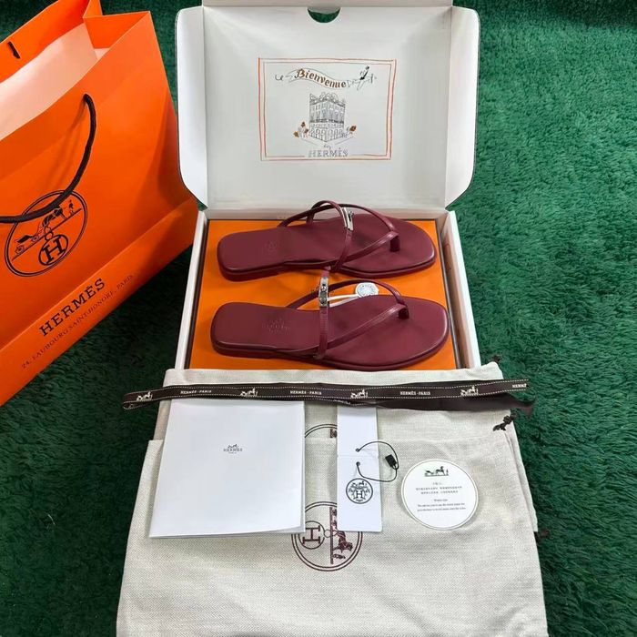 Hermes Miss Sandal Burgundy