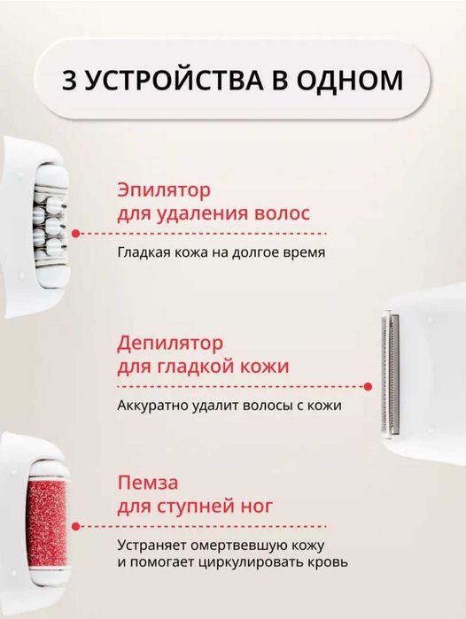 Эпилятор новый беспроводной