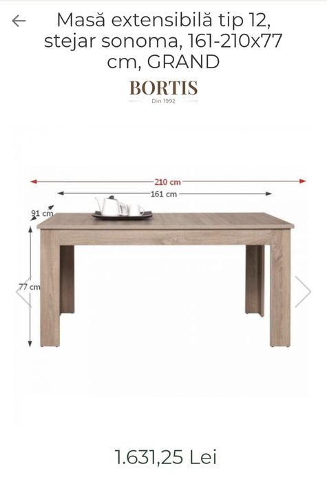Vind masa extensibila