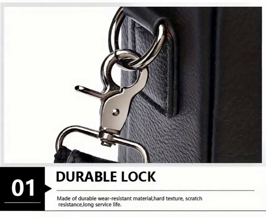 Мъжка класическа бизнес чанта с голям обем/Черна ест.кожа -10%Промоция