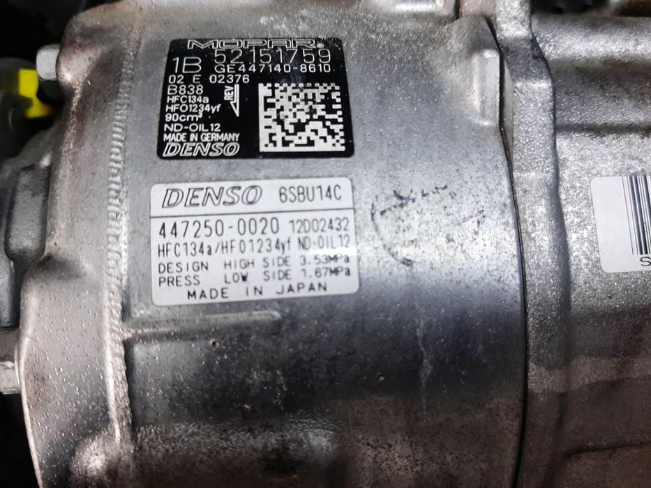 compresor clima ac jeep renegade fiat 500x  1.6 d 447250-0020  52151759