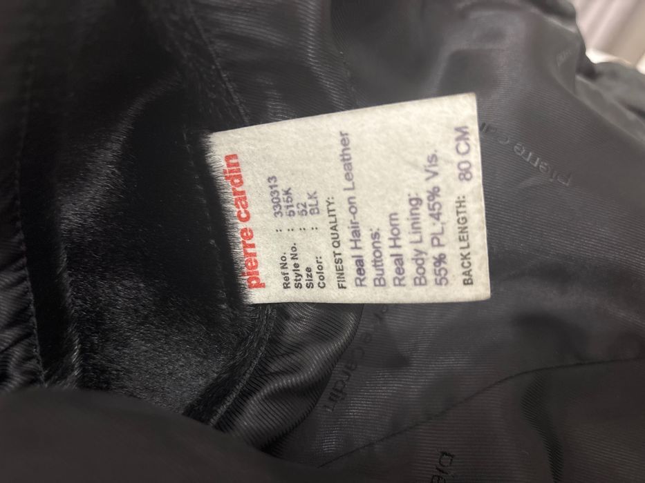 Palton piele ! Pierre Cardin marinea 52(L)