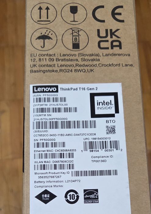 Lenovo Thinkpad T16 Gen2 [Core i5-1335U/16GB/1TB]
