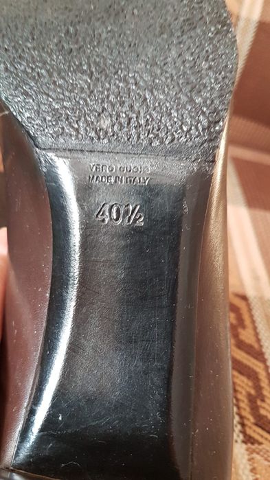 Pantofi piele, maro, Italia, masura 40 1/2,