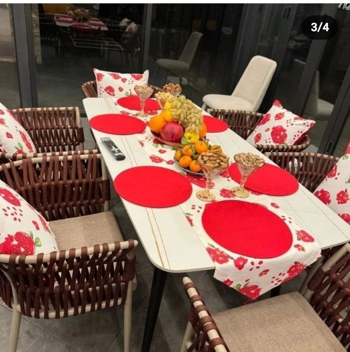 Runnerlar.dasturxon skaterlar.turli xildagi va òlchamdagi yostiqlar