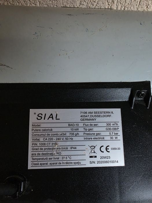 Încălzitor/ Tun căldură GPL 10kw