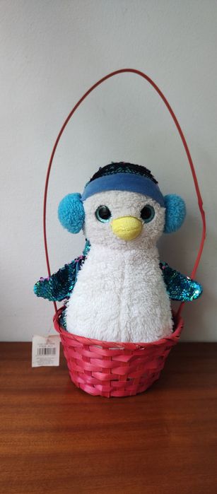 coșuleț și pinguin/ cadou de Paște pentru copii