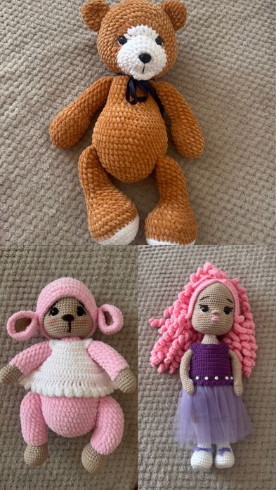 Ръчно плетени плюшени играчки