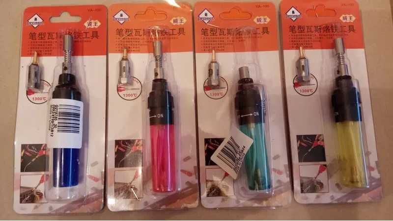 Газов поялник, горелка, 2в1 4 цвята, поялник, безжичен поялник