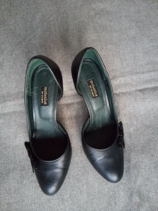 Pantofi din piele, negri, marimea 37