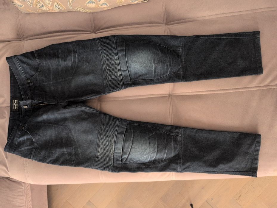 Vând blugi moto albastrii Pando Moto 34w/34L