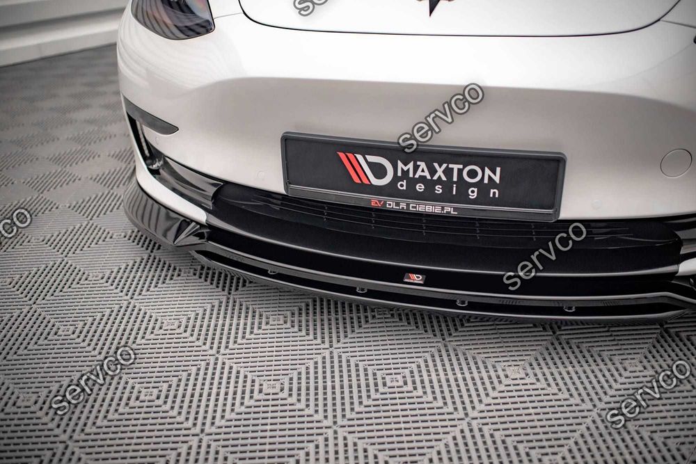 Prelungire splitter bara fata Tesla Model 3 2017- v3 - Maxton Design