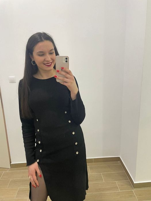 Rochie tricotata neagra