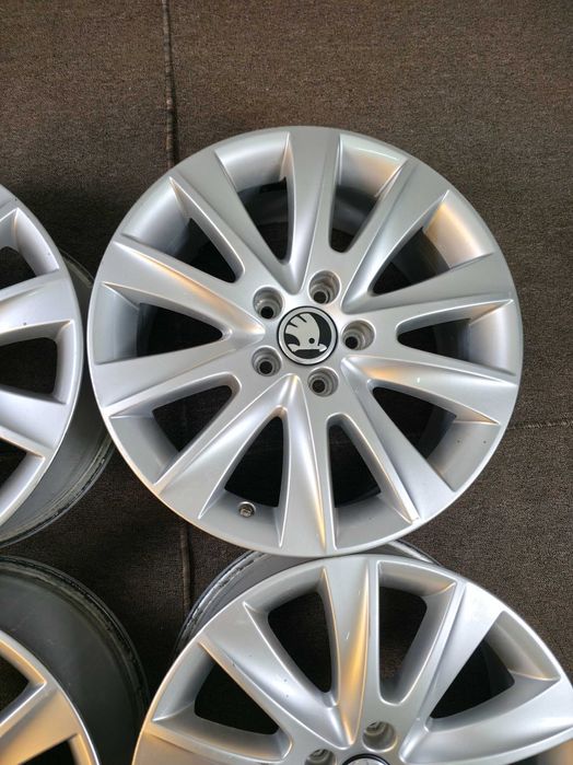 4 Jante Aliaj 5x112 17'' OEM VW Tiguan T-Roc Caddy Golf Passat Touran Sharan / Skoda Kodiaq Karoq Octavia YETI Superb 7J ET 43 !