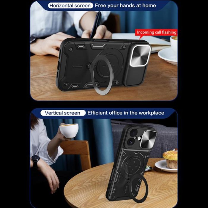 Apple iPhone 17/Pro/Max/Air/GIANT RING Удароустойчив кейс с пръстен