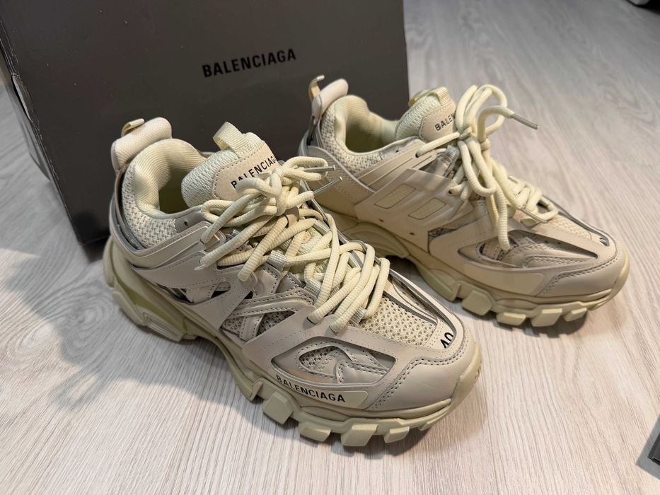 Adidasi Balenciaga Track Lace-Up Sneakers Premium Full Box Bej