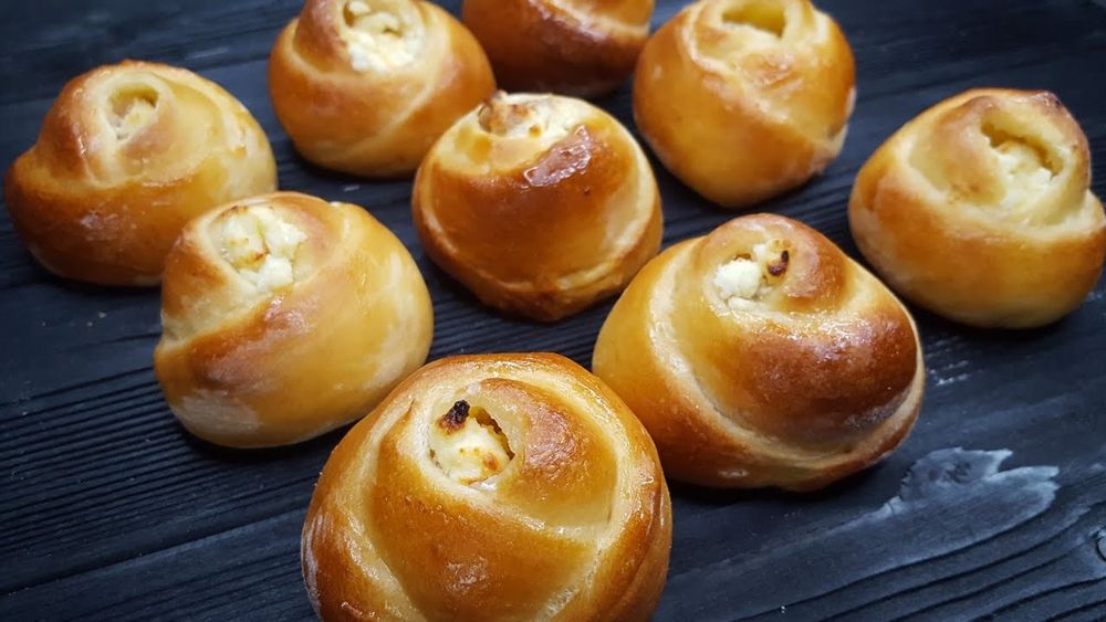 Домашние сдобные булочки.